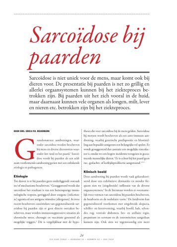 Sarcoïdose bij paarden. - Ildcare.nl