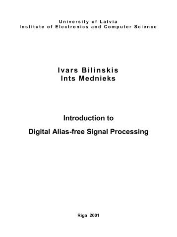 Ivars Bilinskis Ints Mednieks Introduction to Digital Alias-free Signal ...