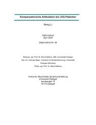 Kompensatorische Artikulation bei LKG-Patienten - Institut für ...