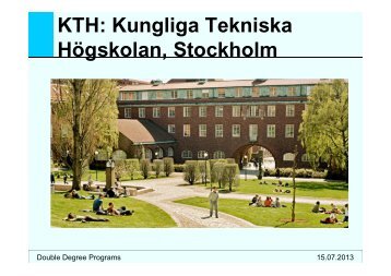KTH: Kungliga Tekniska Högskolan, Stockholm