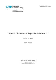Physikalische Grundlagen der Informatik - Fachbereich Informatik ...