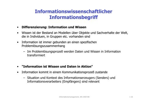 Informationsmanagement - Fachbereich Informatik ...