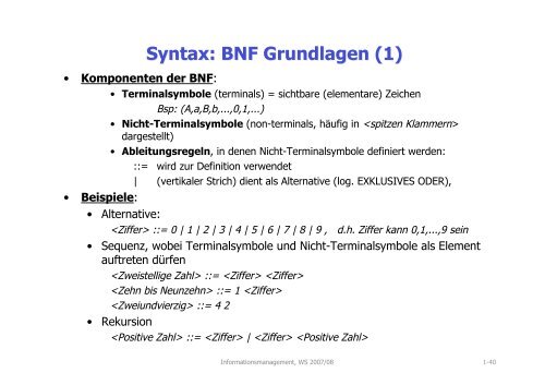 Informationsmanagement - Fachbereich Informatik ...