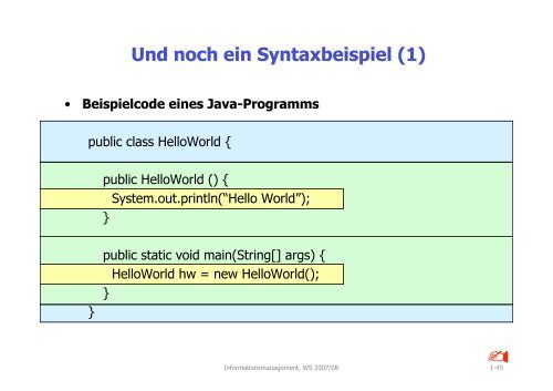 Informationsmanagement - Fachbereich Informatik ...