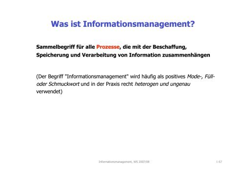 Informationsmanagement - Fachbereich Informatik ...