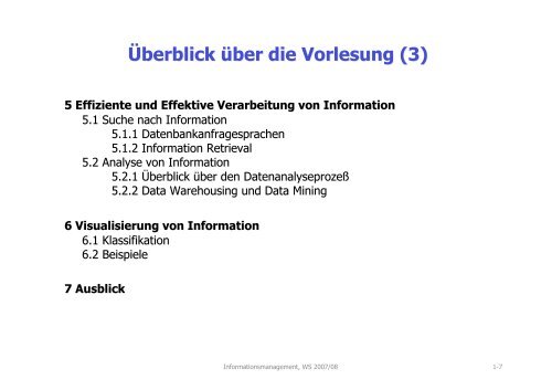 Informationsmanagement - Fachbereich Informatik ...