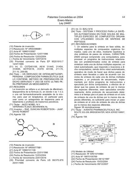 2004 - 1 - Ley 24481 - Instituto Nacional de la Propiedad Industrial