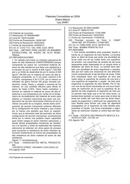 2004 - 1 - Ley 24481 - Instituto Nacional de la Propiedad Industrial