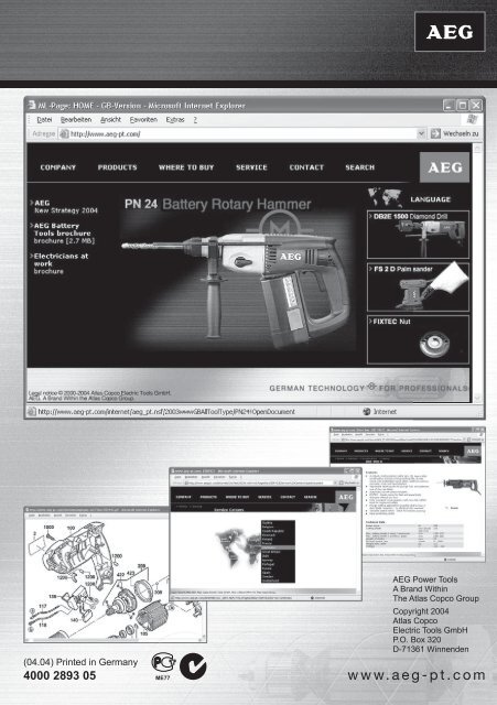 AEG-EXE460 - Download Instructions Manuals