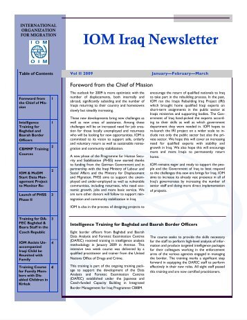 IOM Iraq Newsletter - Internal Displacement Monitoring Centre