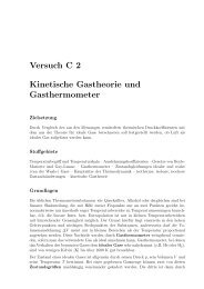 Versuch C 2 Kinetische Gastheorie und Gasthermometer