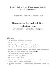 Dissoziation des Iodmoleküls - Reflexions - Institut für Physik der ...