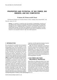 properties and potential of bio fibres, bio binders, and bio composites