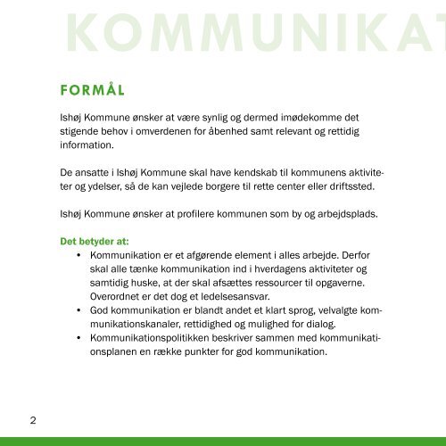 Kommunikationspolitik - Ishøj Kommune