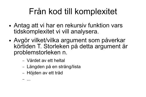 Programkonstruktion och Datastrukturer