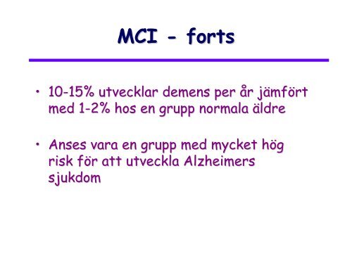 Mild kognitiv svikt - IVA