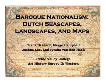 Baroque Nationalism: Dutch Seascapes, Landscapes and Maps