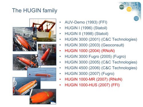 Autonome undervannsfarkoster (AUV) Eksempel: HUGIN - NTNU