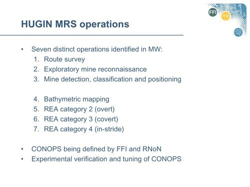 Autonome undervannsfarkoster (AUV) Eksempel: HUGIN - NTNU