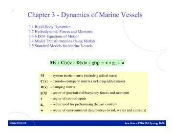 Chapter 3 - Dynamics of Marine Vessels