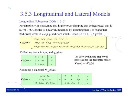 Chapter 3 - Dynamics of Marine Vessels