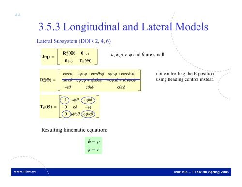 Chapter 3 - Dynamics of Marine Vessels