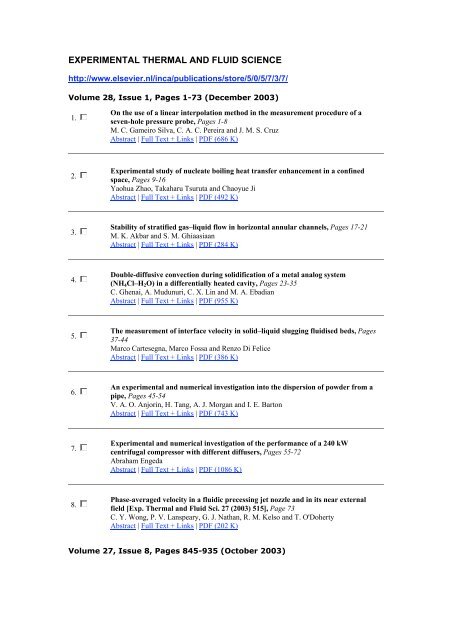 Experimental Thermal And Fluid Science Iwr