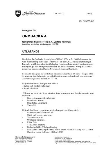 06 09 Ormbacka A Utlåtande.pdf - Järfälla