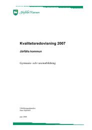 Kvalitetsredovisning 2007 - Järfälla