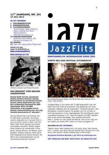 11de JAARGANG, NR. 201 - JazzFlits