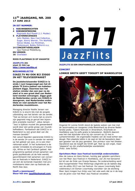 11de JAARGANG, NR. 200 - JazzFlits