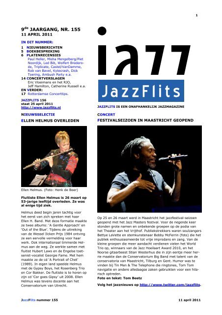 9de JAARGANG, NR. 155 - JazzFlits