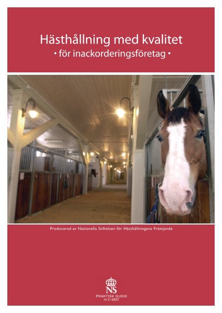 Praktisk guide till hästhållning med kvalitet - Jordbruksverket