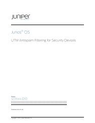 UTM Antispam Filtering for Security Devices - Juniper Networks