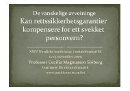 Kan rettssikkerhetsgarantier kompensere for ett svekket personvern?