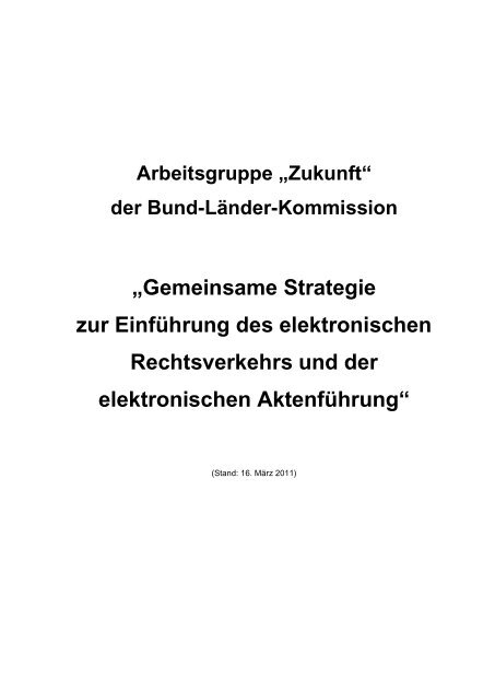 „Gemeinsame Strategie zur Einführung des elektronischen ...