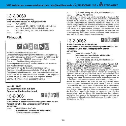 Broschüre 2. Semester 2013 als pdf-Dok. - Volkshochschule Karlsbad