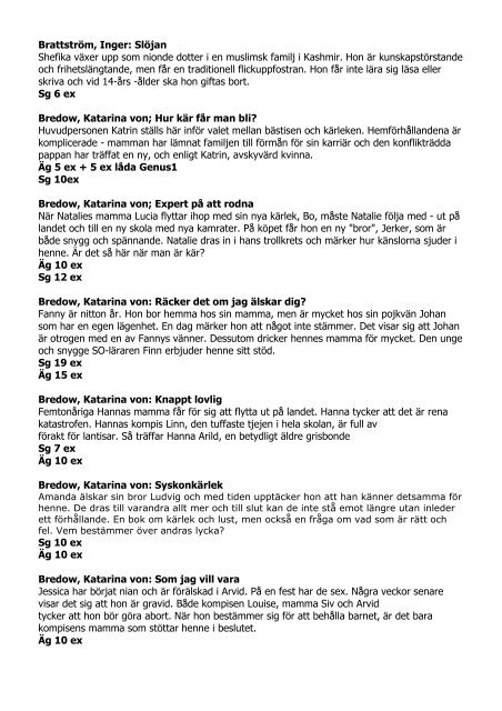 Katalog över Bokpoolen