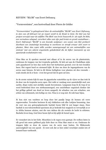 Vormvereisten - tekst door Pierre de Gelder - KASK