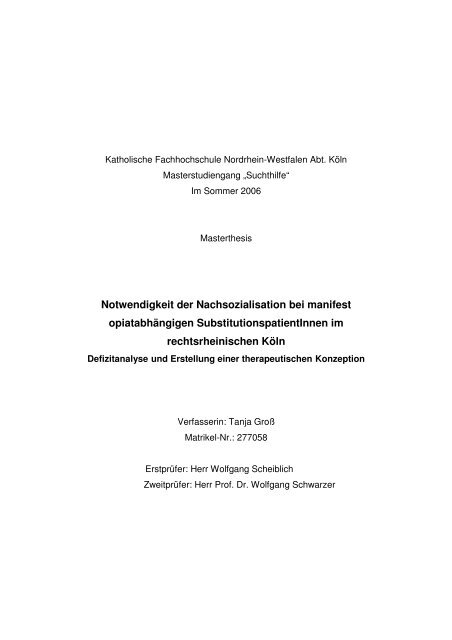 Groß, Tanja - Katholische Hochschule Nordrhein-Westfalen