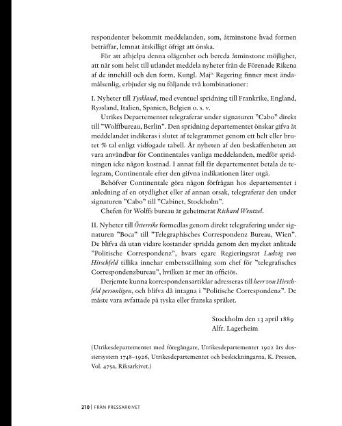 Från pressarkivet 1800-1899. En källsamling - Kungliga biblioteket