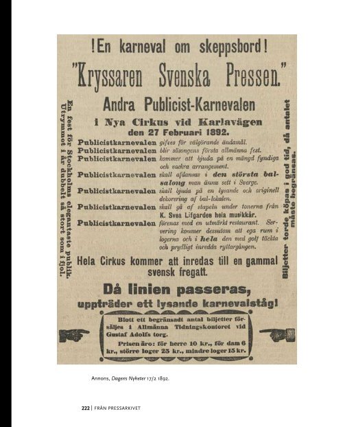 Från pressarkivet 1800-1899. En källsamling - Kungliga biblioteket