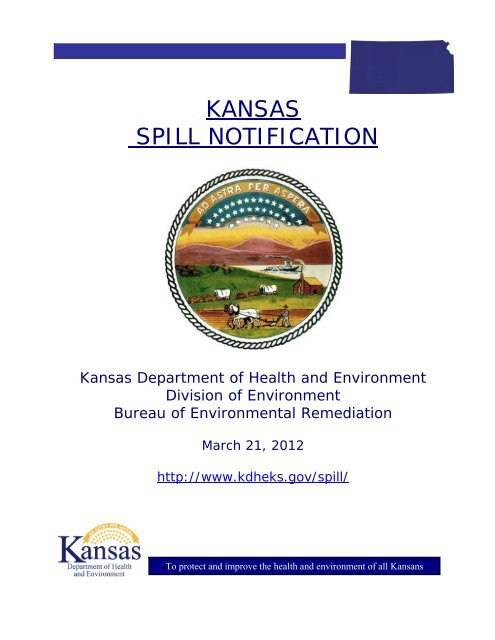 Kansas spill notification - Kansas Department of Health & Environment
