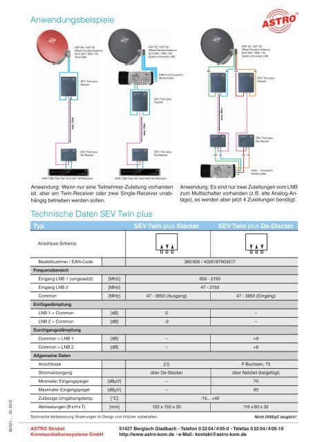 SEV Twin plus Stacker und De-Stacker - Astro