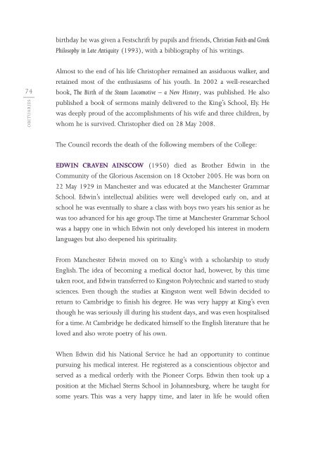 Part 2 (Obituaries) - King's College - University of Cambridge