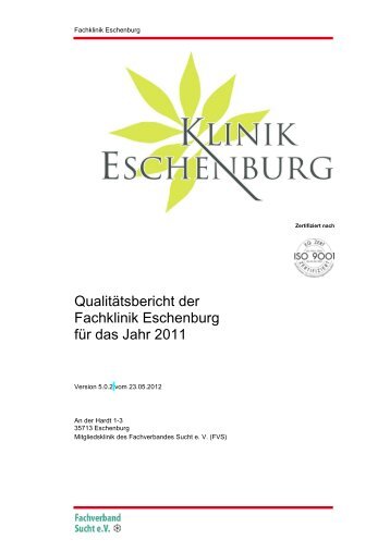 Fachklinik Eschenburg für das Jahr 2011