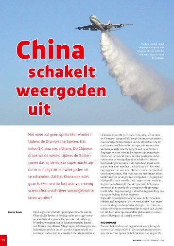 China schakelt weergoden uit (Baltus Zwart- Weermagazine ... - Knmi