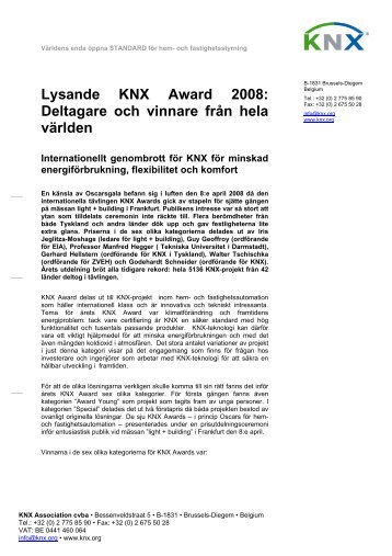 Lysande KNX Award 2008