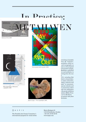 Metahaven, Lecture