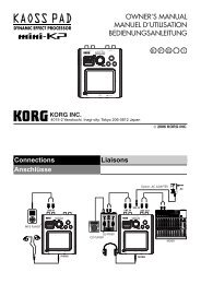 mini-KP Owner's Manual - Korg